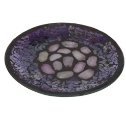Cello Candle Plate - Purple Pebbles