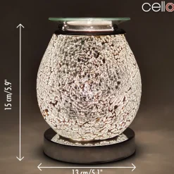 Cello Electric Wax Burner Touch Mosaic - Silver