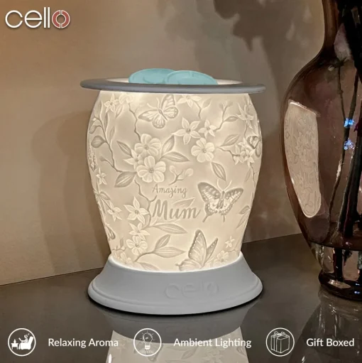 Cello Electric Wax Burner Porcelain Barrel - Amazing Mum