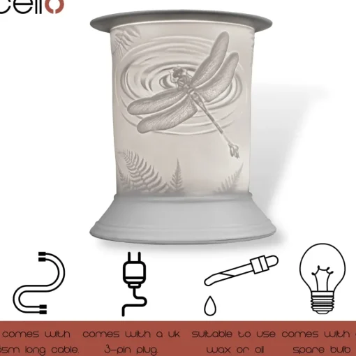 Cello Electric Wax Burner Porcelain Straight - Nature