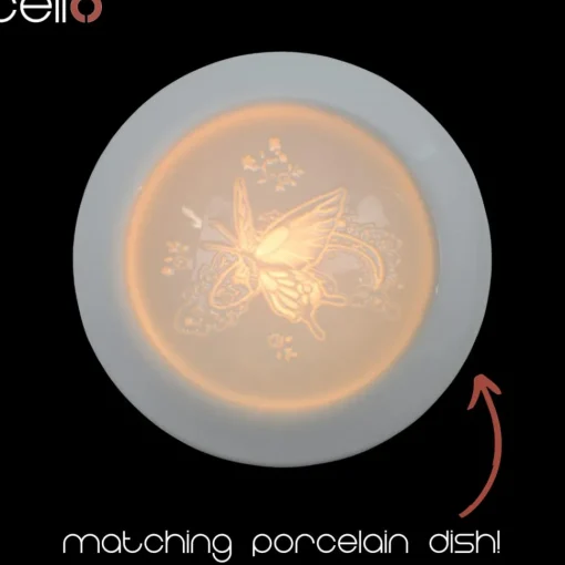 Cello Electric Wax Burner Porcelain Straight - Silk Wings