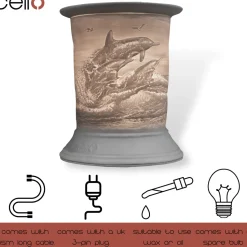 Cello Electric Wax Burner Porcelain Straight - Dolphin