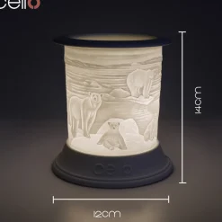 Cello Electric Wax Burner Porcelain Straight - Polar Bear