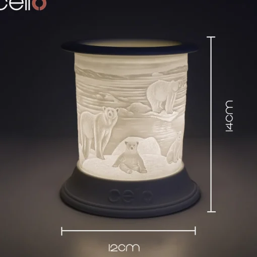 Cello Electric Wax Burner Porcelain Straight - Polar Bear