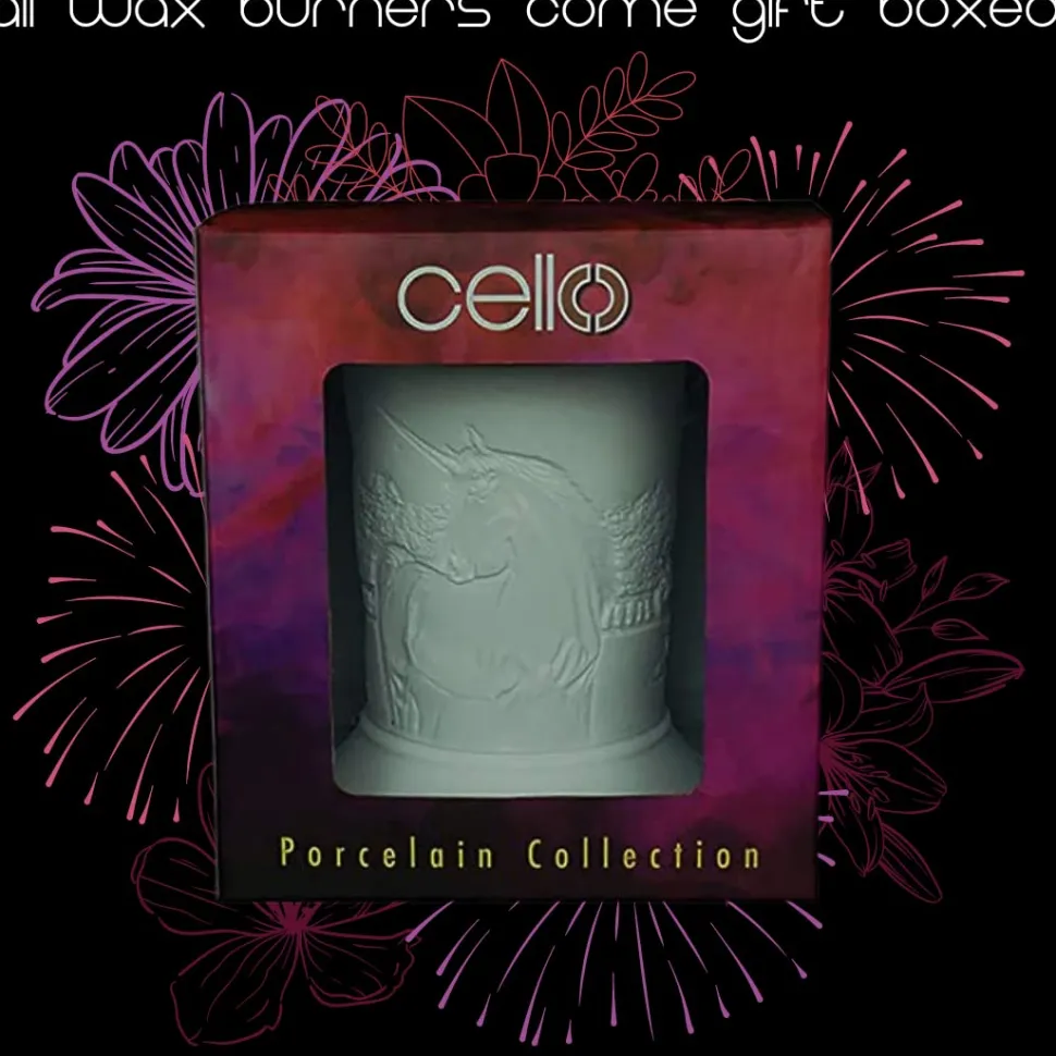 Cello Electric Wax Burner Porcelain Straight - Flower