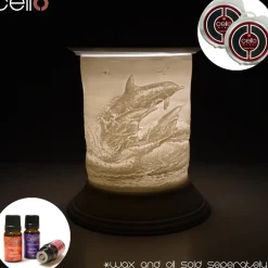 Cello Electric Wax Burner Porcelain Straight - Dolphin