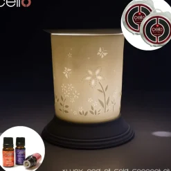 Cello Electric Wax Burner Porcelain Straight - Flower
