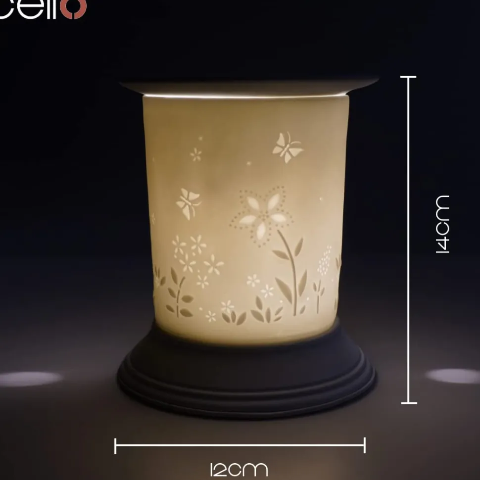 Cello Electric Wax Burner Porcelain Straight - Flower