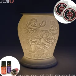 Cello Electric Wax Burner Porcelain Barrel - Cherub