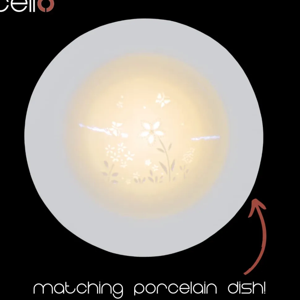 Cello Electric Wax Burner Porcelain Straight - Flower