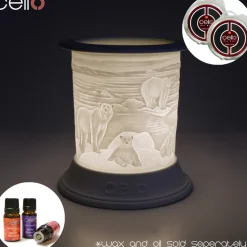 Cello Electric Wax Burner Porcelain Straight - Polar Bear