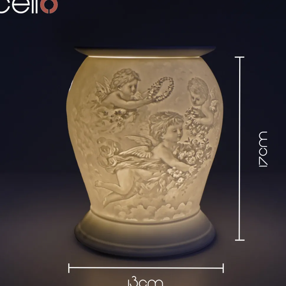 Cello Electric Wax Burner Porcelain Barrel - Cherub