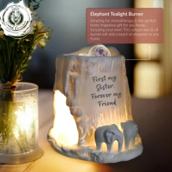 Cello Elephant Tealight Burner - Best Auntie Ever