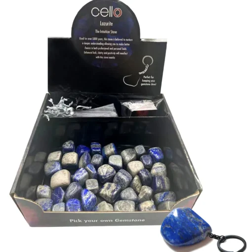 Cello Gemstone Keyrings - Lazurite