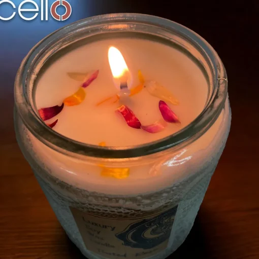 Cello Naked Candle with Convection Spinner - Tinted Rose