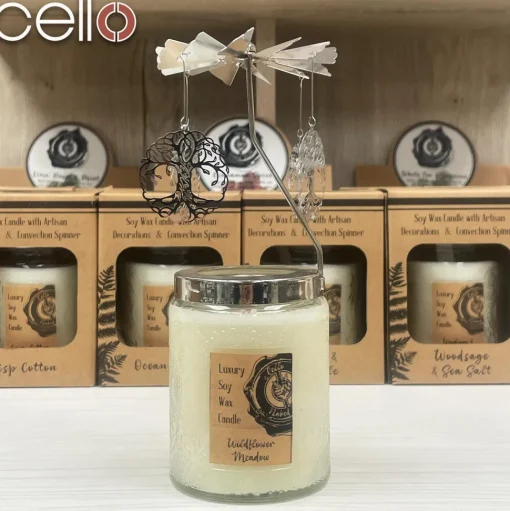 Cello Naked Candle with Convection Spinner - Summer Berry