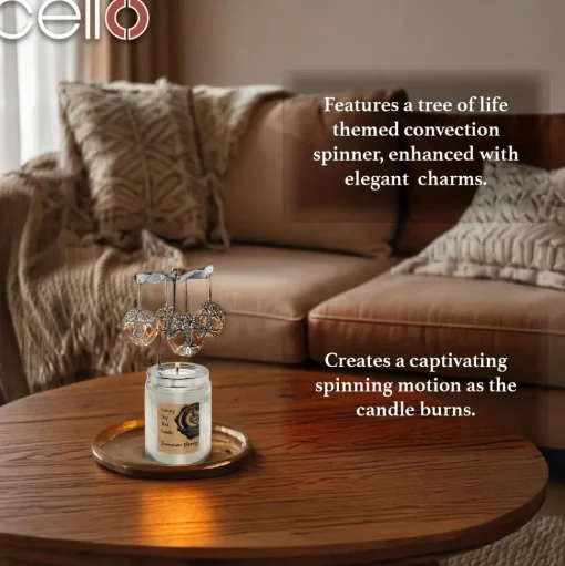 Cello Naked Candle with Convection Spinner - Summer Berry