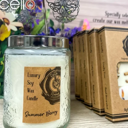 Cello Naked Candle with Convection Spinner - Summer Berry