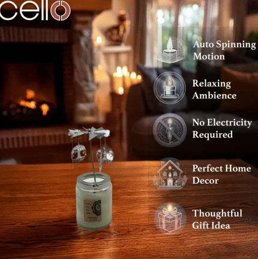 Cello Naked Candle with Convection Spinner - Summer Berry