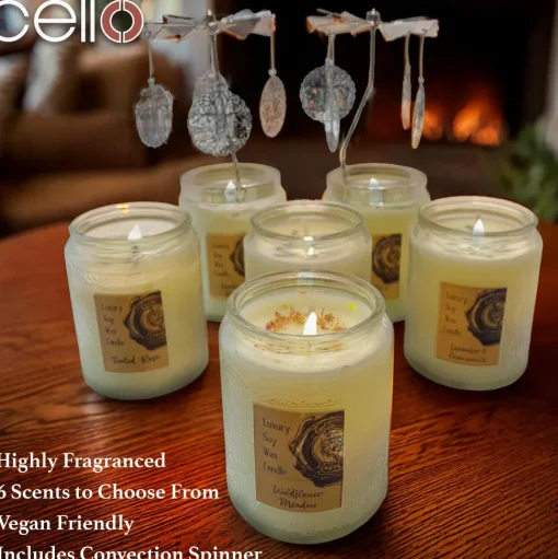 Cello Naked Candle with Convection Spinner - Summer Berry