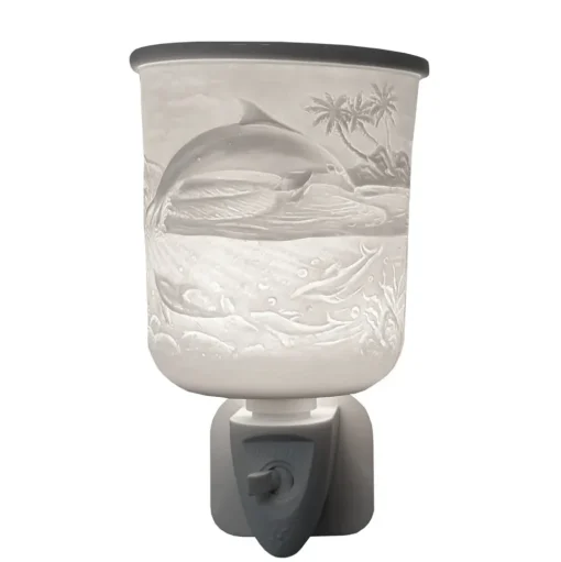 Cello Porcelain Plug In Electric Wax Burner - Dolphin