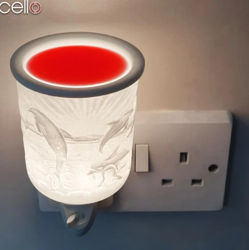 Cello Porcelain Plug In Electric Wax Burner - Dolphin