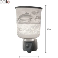 Cello Porcelain Plug In Electric Wax Burner - Dolphin