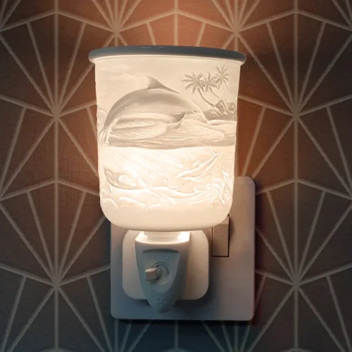 Cello Porcelain Plug In Electric Wax Burner - Dolphin