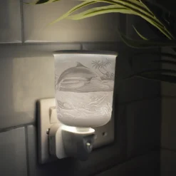 Cello Porcelain Plug In Electric Wax Burner - Dolphin