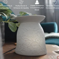 Cello Porcelain Tealight Burner - Loveliest Auntie