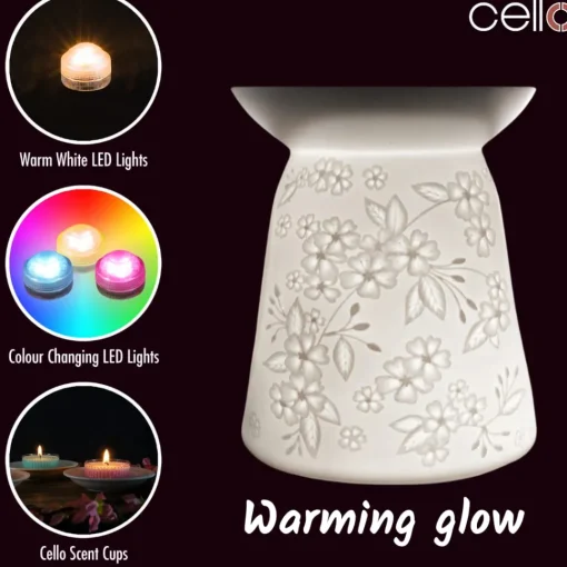 Cello Porcelain Tealight Burner - Spring Time