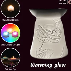 Cello Porcelain Tealight Burner - Nature