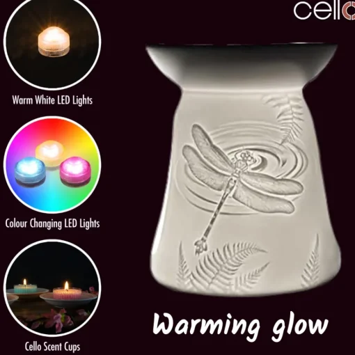 Cello Porcelain Tealight Burner - Nature