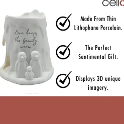 Cello Porcelain Tealight Burner - Penguin Family