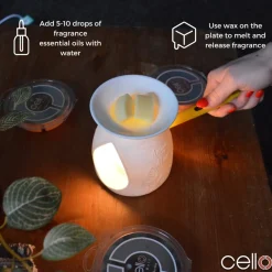 Cello Porcelain Tealight Burner - Nature