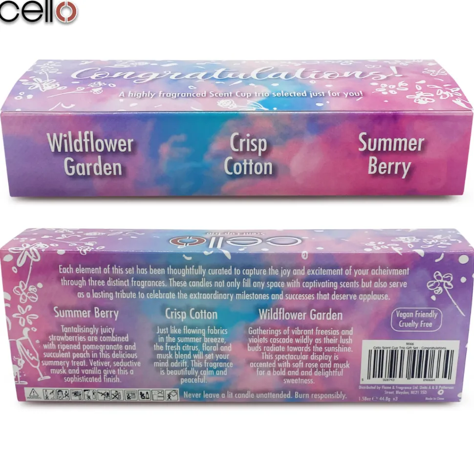 Cello Scent Cup Trio - Congratulations