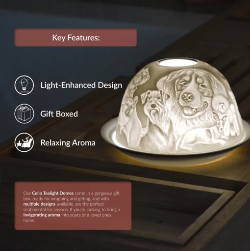 Cello Tealight Dome - Dog