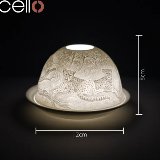 Cello Tealight Dome - Leopard