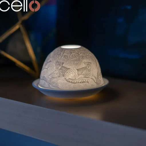 Cello Tealight Dome - Leopard