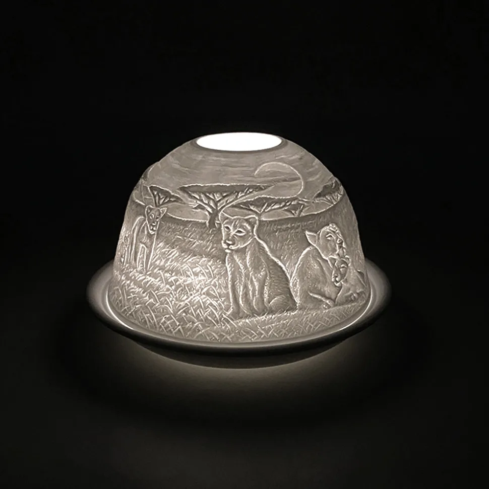 Cello Tealight Dome - Lion