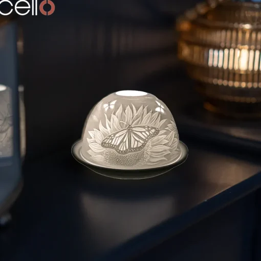 Cello Tealight Dome - Sunflower Butterfly