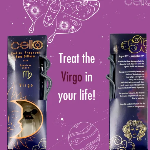 Cello Zodiac Reed Diffuser - Virgo with Lazurite - Enigmatic Lands