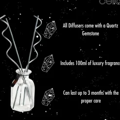 Cello Zodiac Reed Diffuser - Cancer with Clear Quartz - Radiant Flora
