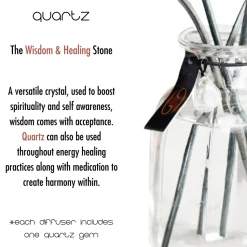Cello Zodiac Reed Diffuser - Cancer with Clear Quartz - Radiant Flora