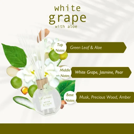 Di Palomo White Grape Fragrant Reed Diffuser Set 100ml