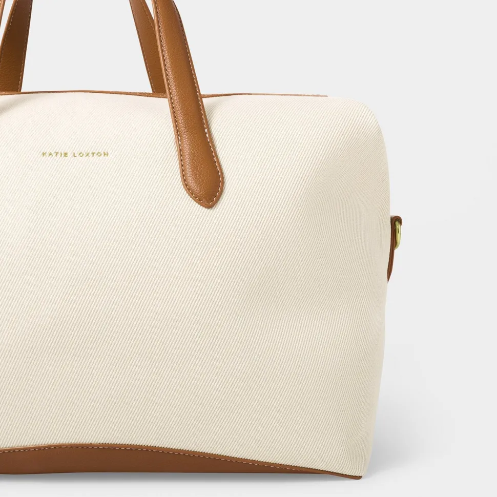 Katie Loxton Milan Cabin Bag - Canvas/Cognac