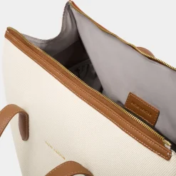 Katie Loxton Milan Cabin Bag - Canvas/Cognac