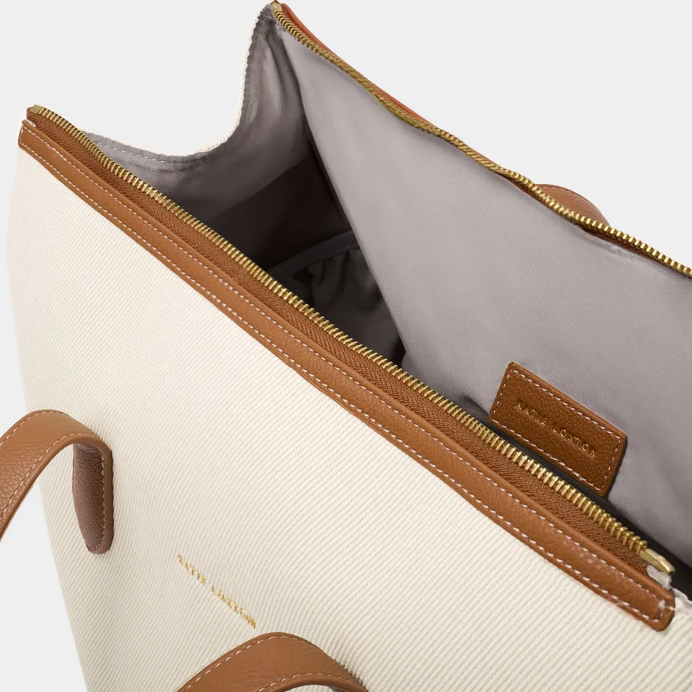 Katie Loxton Milan Cabin Bag - Canvas/Cognac