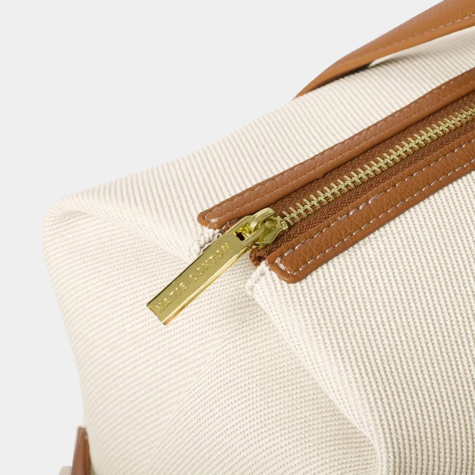 Katie Loxton Milan Cabin Bag - Canvas/Cognac
