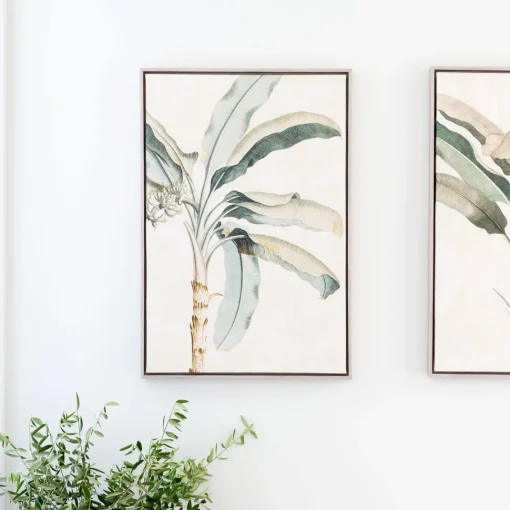Splosh Exotic Left Palm Framed Canvas 94x64